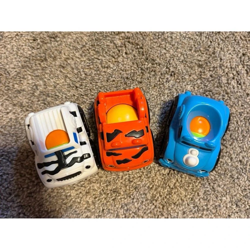 Fisher‎ Price Rollin Rovee Cars Lot of 3 Push Toy Vehicles Zebra Cow Ball